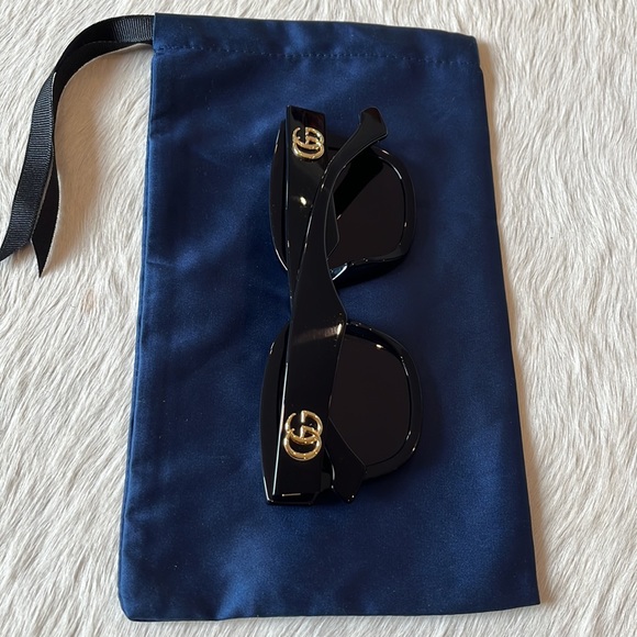 Gucci Dark Blue Satin Small Dustbag - Picture 6 of 6